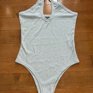 Chic Light Gray Bodysuit